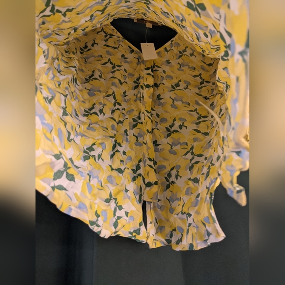 Yellow Floral Lemon Women's Top - Picture 7 of 11